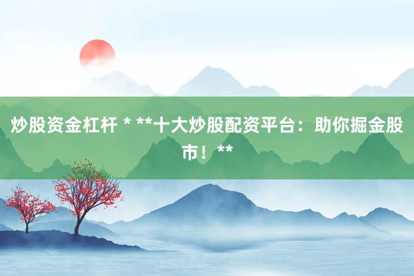 炒股资金杠杆 * **十大炒股配资平台：助你掘金股市！**